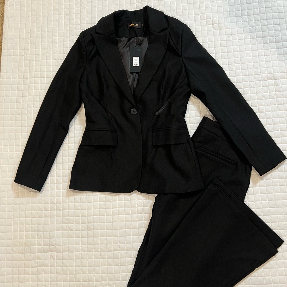 NWT Fashion Nova - Nova Luxe Women’s Denise Black Pant Suit - Picture 8 of 10